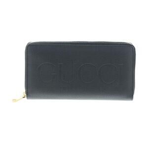 GUCCI Zip Around Wallet Long coin wallet purse Black Big